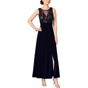 Womens Formal Sequined Evening Dress